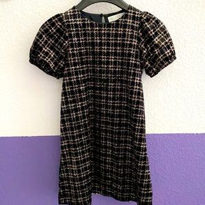 ZARA kids special occasion black gold dress sz6